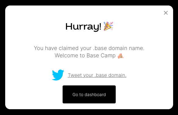 Base domain twitter share