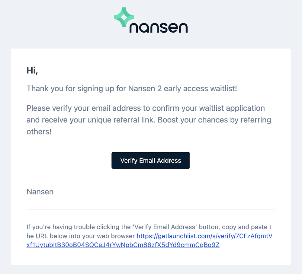 Nansen early access