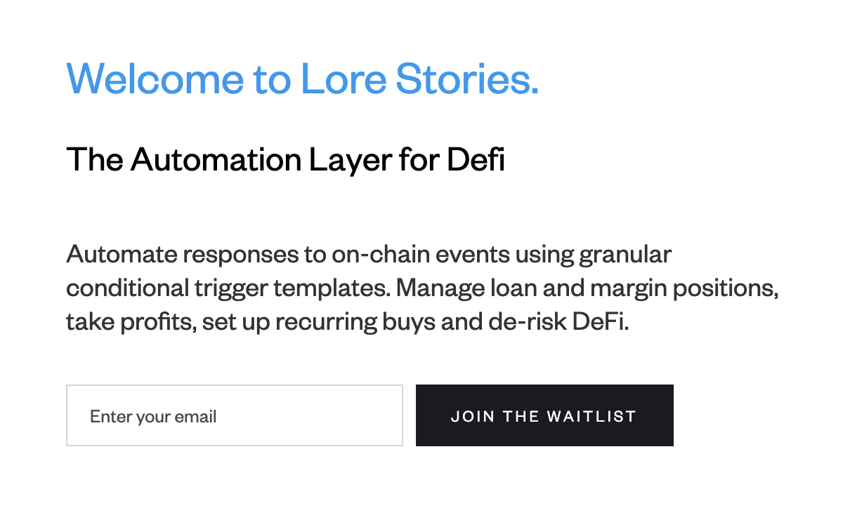 Lore Stories register